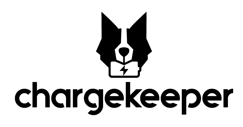 Chargekeeper-logo verticaal zwart